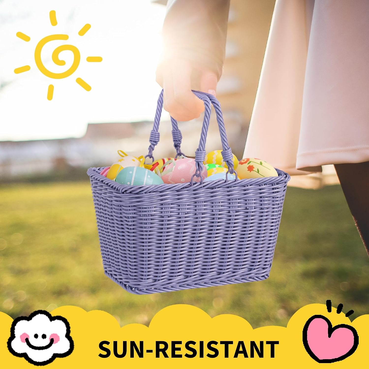 image:imageGRANNY SAYS Kids Bike Basket Front Bicycle Bike Baskets for Kids Small Wicker Bike Basket for Boys and Girls Small Wicker Basket for Bike 1PackPurple