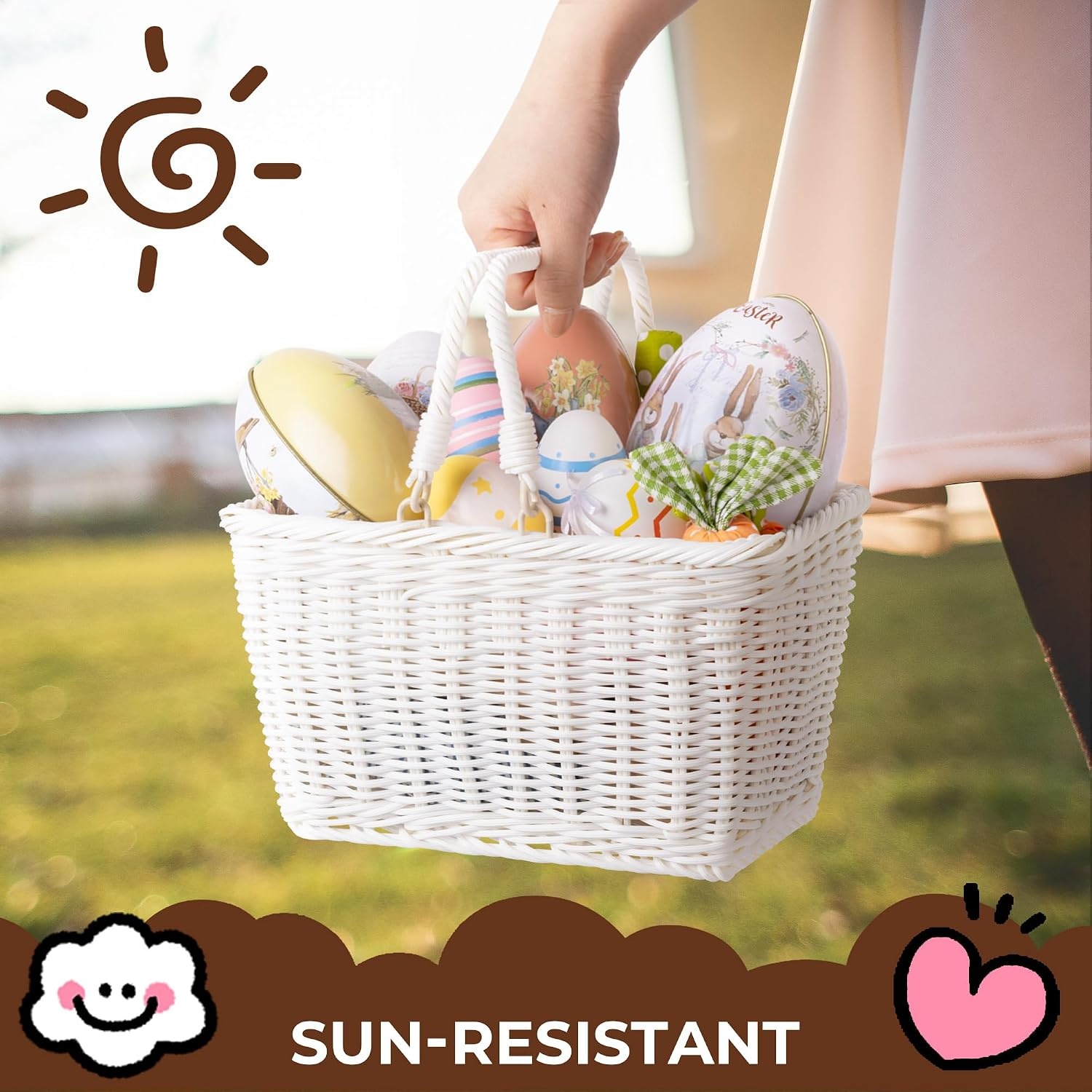 image:imageGRANNY SAYS Kids Bike Basket Front Bicycle Bike Baskets for Kids Small Wicker Bike Basket for Boys and Girls Small Wicker Basket for Bike 1PackWhite
