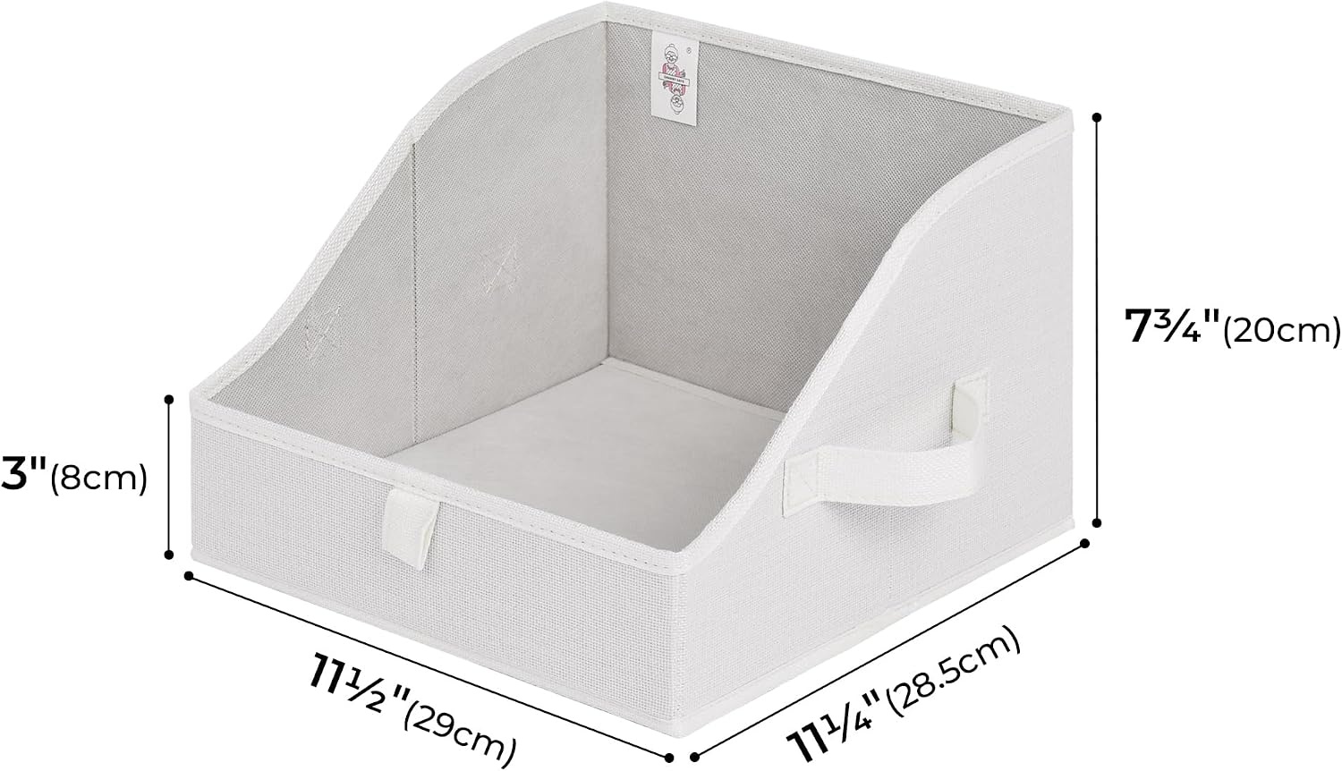 image:imageGRANNY SAYS Purse Organizer for Closet Trapezoid Storage Bins Closet Shelf Organizer Storage Baskets for Shelves Fabric Clothing Organizer Closet Organizers and Storage Gray 3PackPearl White