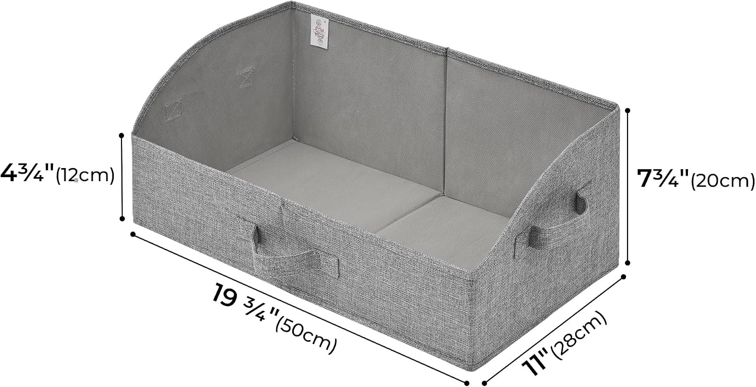 image:imageGRANNY SAYS Purse Organizer for Closet Trapezoid Storage Bins Closet Shelf Organizer Storage Baskets for Shelves Fabric Clothing Organizer Closet Organizers and Storage Gray 3PackDark Gray