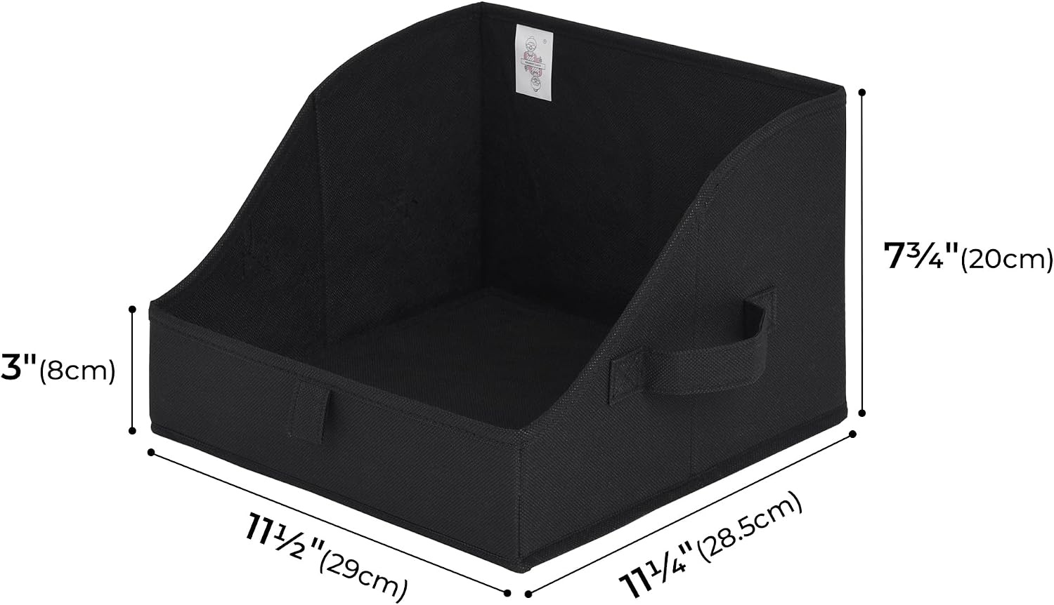 image:imageGRANNY SAYS Purse Organizer for Closet Trapezoid Storage Bins Closet Shelf Organizer Storage Baskets for Shelves Fabric Clothing Organizer Closet Organizers and Storage Gray 3PackBlack