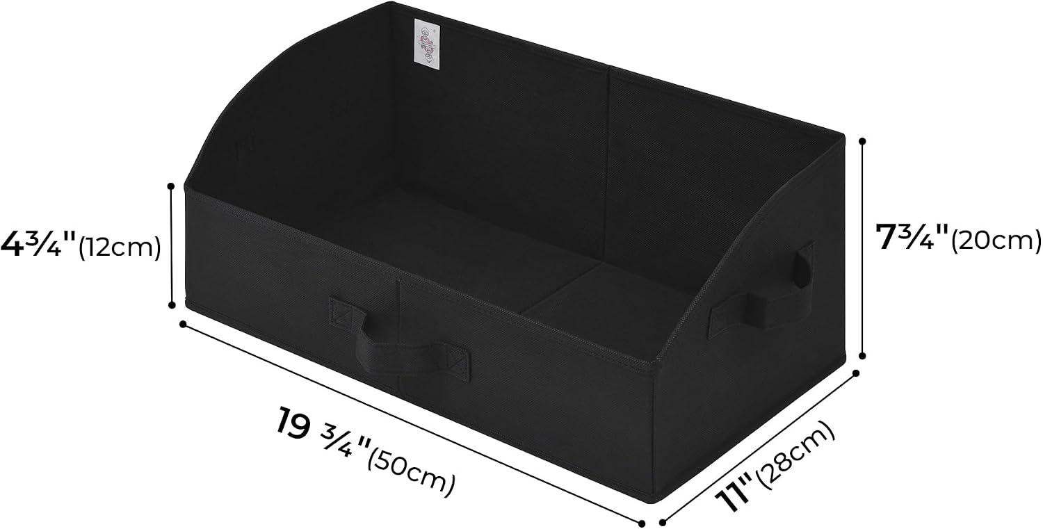 image:imageGRANNY SAYS Purse Organizer for Closet Trapezoid Storage Bins Closet Shelf Organizer Storage Baskets for Shelves Fabric Clothing Organizer Closet Organizers and Storage Gray 3PackBlack