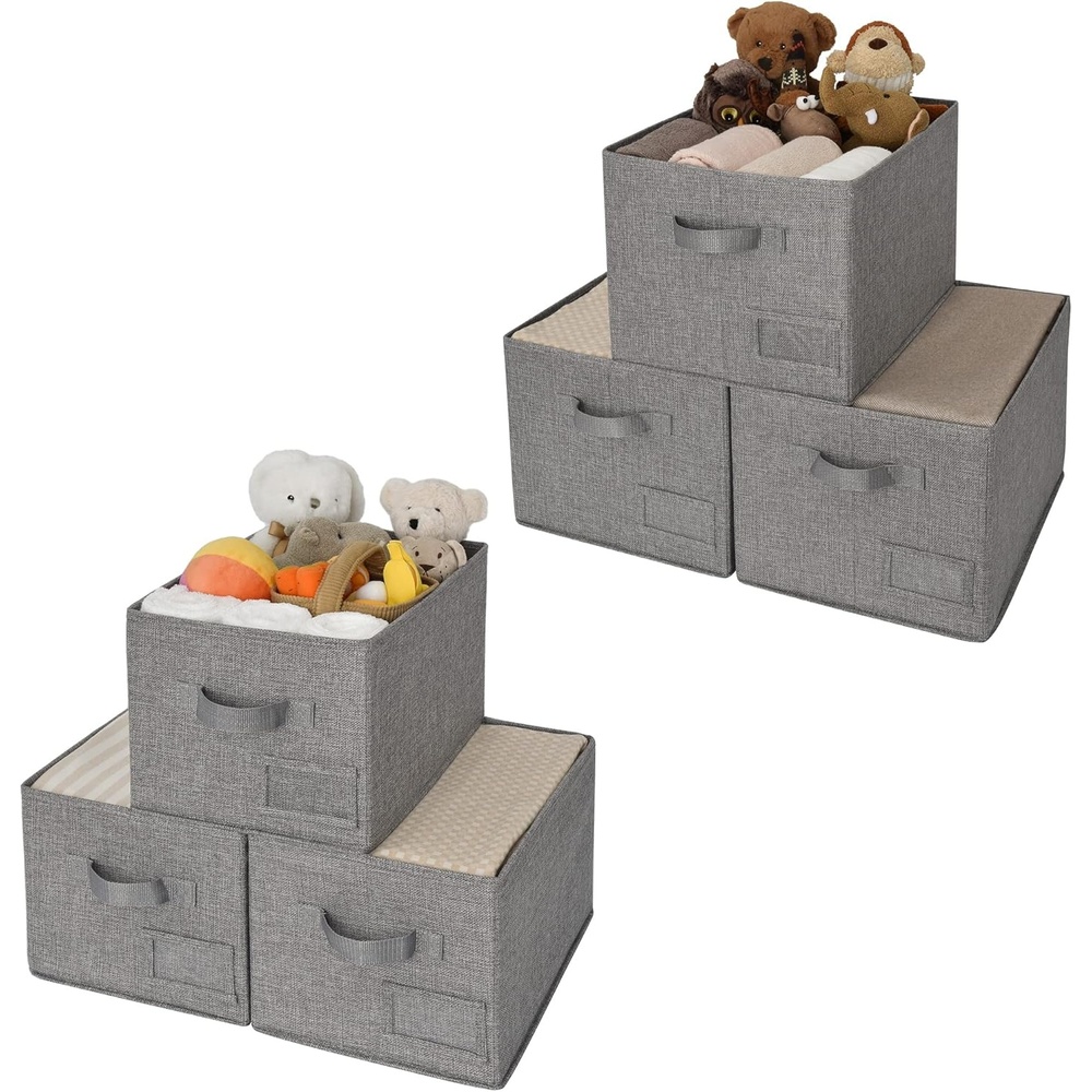 image:imageGRANNY SAYS Bundle of 3Pack Storage Bins for Closet amp 3Pack Rectangle Lidless Storage Bins