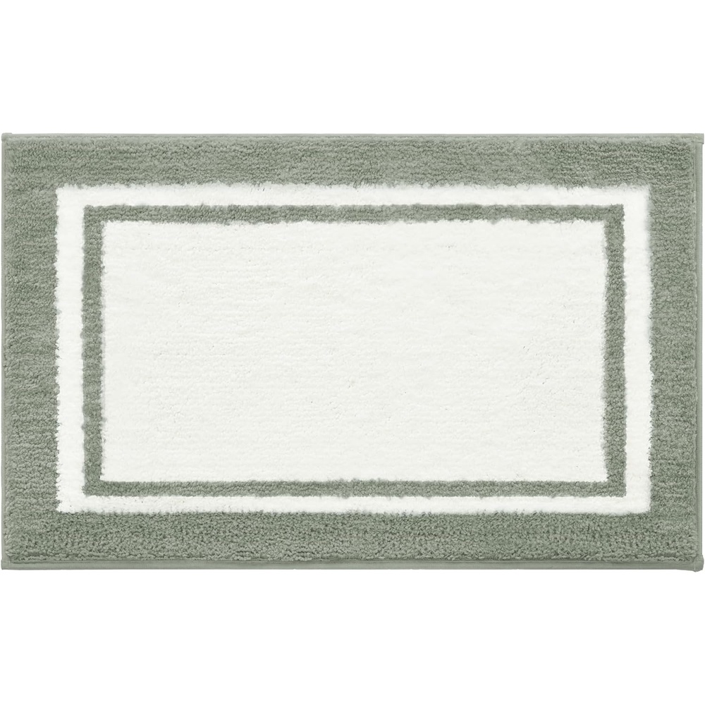 image:imageGRANNY SAYS Checkered Pink Bathroom Rugs Decor 24 x 16 Fluffy Rug Absorbent Microfiber Ultra Soft Bath Mat Washable NonSlip Bath Mats for Bathroom Cute Floor Mat for Tub Shower BedroomBsage Green