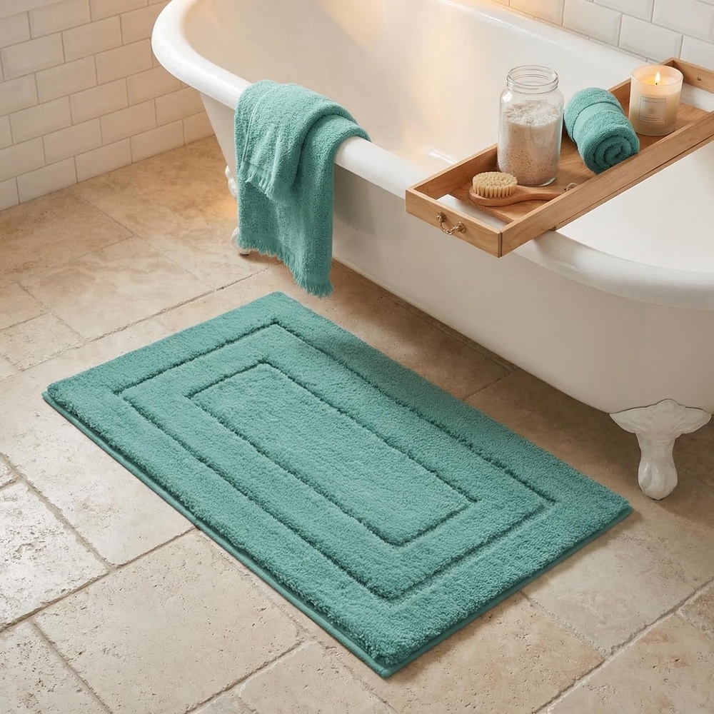 image:imageGRANNY SAYS Gray Bathroom Rugs Bath Mats for Bathroom NonSlip Super Soft and Water Absorbent Microfiber Bath Rugs Machine Wash Dry Bath Rugs for Floor Tub and Shower 16 x 24Sage Green