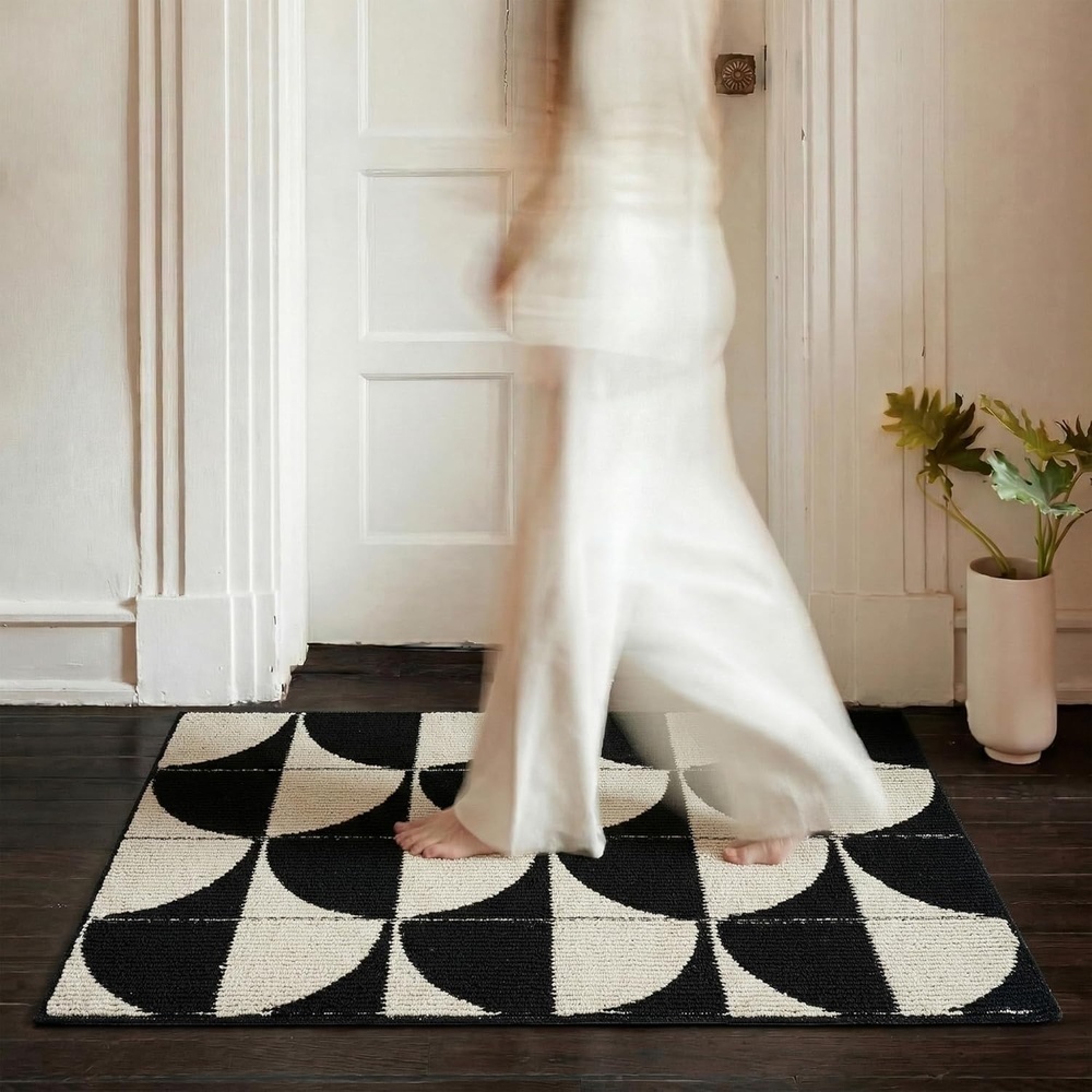 image:imageGRANNY SAYS Indoor Doormat 20 x 32 NonSlip Front Door Mats Outdoor Welcome Mat Washable Low Profile Indoor Door Mats for Entryway Floor Inside Back Doormats3d Blackbeige