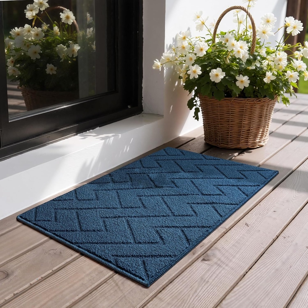 image:imageGRANNY SAYS Indoor Doormat 20 x 32 NonSlip Front Door Mats Outdoor Welcome Mat Washable Low Profile Indoor Door Mats for Entryway Floor Inside Back DoormatsDeep Blue