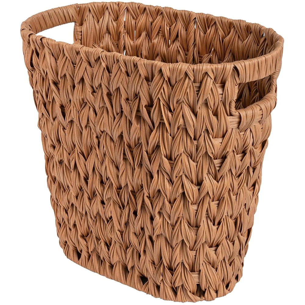 image:imageGRANNY SAYS Wicker Trash Can Waterproof Bathroom Trash Can Wicker Waste Basket for Bathroom Decorative Boho Waste Basket for Bedroom Office 15 Liters4 GallonsCaramel Orange