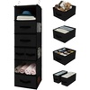 6 Tier-5 Drawers-black