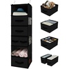 6 Tier-5 Drawers-black