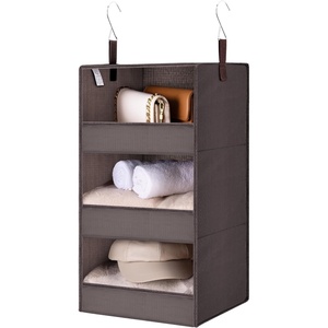 image:imageGRANNY SAYS 3Shelf Hanging Closet Organizer and Storage Collapsible Hanging Closet Shelves Hanging Organizer for Closet amp RV Gray 29  H X 12 W X 12 D 1Pack3shelf Dark Brown