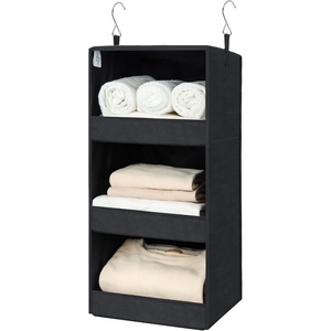 image:imageGRANNY SAYS 3Shelf Hanging Closet Organizer and Storage Collapsible Hanging Closet Shelves Hanging Organizer for Closet amp RV Gray 29  H X 12 W X 12 D 1Pack3shelf Black