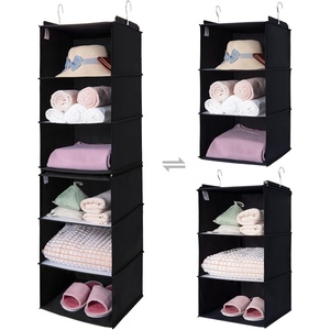 image:imageGRANNY SAYS 3Shelf Hanging Closet Organizer and Storage Collapsible Hanging Closet Shelves Hanging Organizer for Closet amp RV Gray 29  H X 12 W X 12 D 1Pack6shelf Separable Black
