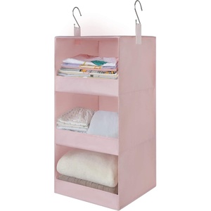 image:imageGRANNY SAYS 3Shelf Hanging Closet Organizer and Storage Collapsible Hanging Closet Shelves Hanging Organizer for Closet amp RV Gray 29  H X 12 W X 12 D 1Pack3shelf Pink