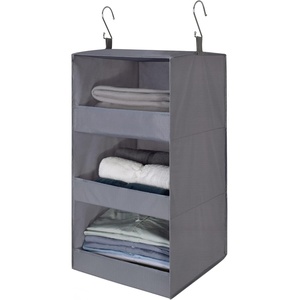 image:imageGRANNY SAYS 3Shelf Hanging Closet Organizer and Storage Collapsible Hanging Closet Shelves Hanging Organizer for Closet amp RV Gray 29  H X 12 W X 12 D 1Pack3shelf Ash Gray