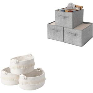 image:imageGRANNY SAYS Bundle of 1Pack Cotton Baskets for Storage amp 1Pack Clothing Storage Bin
