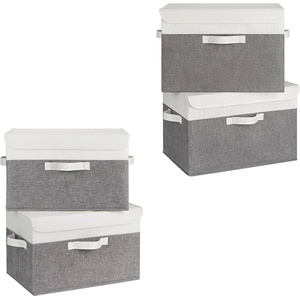 image:imageGRANNY SAYS Bundle of 2Pack Large Storage Baskets with Lids amp 2Pack Storage Baskets with Lids