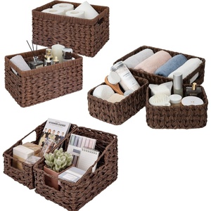image:imageGRANNY SAYS Bundle of 3 Sets Wicker Shelf Baskets for Organizing