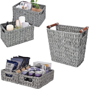 image:imageGRANNY SAYS Bundle of 3 Sets Woven Storage Baskets for Shelves