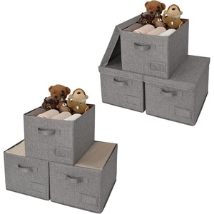 image:imageGRANNY SAYS Bundle of 3Pack Decorative Storage Containers amp 3Pack Clothing Storage Bins with Lids