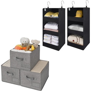 image:imageGRANNY SAYS Bundle of 3Pack Rectangle Storage Bins amp 2Pack Hanging Closet Organizer