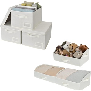 image:imageGRANNY SAYS Bundle of 3Pack Trapezoid Closet Storage Bins amp 3Pack Closet Storage Bins with Lids