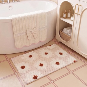 image:imageGRANNY SAYS Checkered Pink Bathroom Rugs Decor 24 x 16 Fluffy Rug Absorbent Microfiber Ultra Soft Bath Mat Washable NonSlip Bath Mats for Bathroom Cute Floor Mat for Tub Shower BedroomPink Daisy