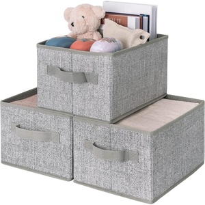 image:imageGRANNY SAYS Closet Storage Bins Storage Baskets for Closet Fabric Bins for Clothes Closet Organizer Bins Gray Medium 3PackAsh Gray