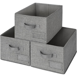 image:imageGRANNY SAYS Closet Storage Bins Storage Baskets for Closet Fabric Bins for Clothes Closet Organizer Bins Gray Medium 3PackDark Gray