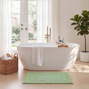 image:imageGRANNY SAYS Gray Bathroom Rugs Bath Mats for Bathroom NonSlip Super Soft and Water Absorbent Microfiber Bath Rugs Machine Wash Dry Bath Rugs for Floor Tub and Shower 16 x 24Green