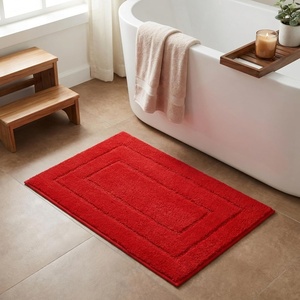 image:imageGRANNY SAYS Gray Bathroom Rugs Bath Mats for Bathroom NonSlip Super Soft and Water Absorbent Microfiber Bath Rugs Machine Wash Dry Bath Rugs for Floor Tub and Shower 16 x 24Red