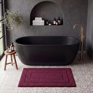 image:imageGRANNY SAYS Gray Bathroom Rugs Bath Mats for Bathroom NonSlip Super Soft and Water Absorbent Microfiber Bath Rugs Machine Wash Dry Bath Rugs for Floor Tub and Shower 16 x 24Strawberry Red