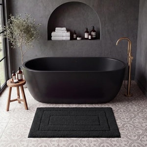 image:imageGRANNY SAYS Gray Bathroom Rugs Bath Mats for Bathroom NonSlip Super Soft and Water Absorbent Microfiber Bath Rugs Machine Wash Dry Bath Rugs for Floor Tub and Shower 16 x 24Black