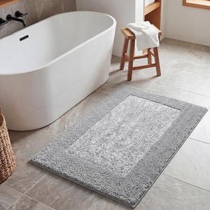 image:imageGRANNY SAYS Gray Bathroom Rugs Bath Mats for Bathroom NonSlip Super Soft and Water Absorbent Microfiber Bath Rugs Machine Wash Dry Bath Rugs for Floor Tub and Shower 16 x 24Grey  White