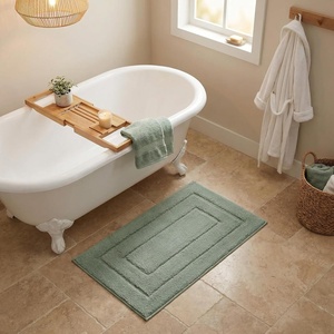 image:imageGRANNY SAYS Gray Bathroom Rugs Bath Mats for Bathroom NonSlip Super Soft and Water Absorbent Microfiber Bath Rugs Machine Wash Dry Bath Rugs for Floor Tub and Shower 16 x 24Light Green