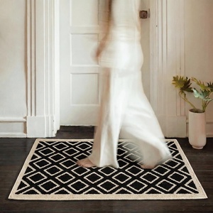 image:imageGRANNY SAYS Indoor Doormat 20 x 32 NonSlip Front Door Mats Outdoor Welcome Mat Washable Low Profile Indoor Door Mats for Entryway Floor Inside Back DoormatsBlackcheckered