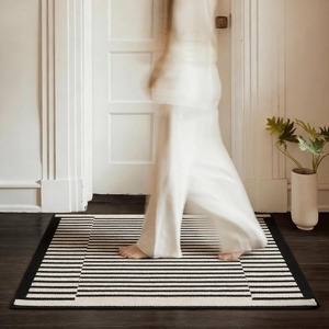 image:imageGRANNY SAYS Indoor Doormat 20 x 32 NonSlip Front Door Mats Outdoor Welcome Mat Washable Low Profile Indoor Door Mats for Entryway Floor Inside Back DoormatsBlack  White Stripe