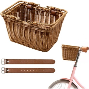 image:imageGRANNY SAYS Kids Bike Basket Front Bicycle Bike Baskets for Kids Small Wicker Bike Basket for Boys and Girls Small Wicker Basket for Bike 1PackBrown