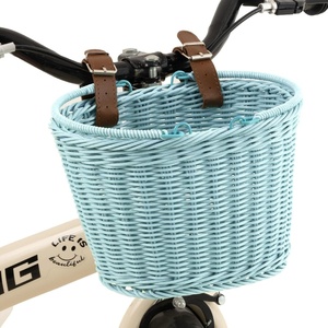image:imageGRANNY SAYS Kids Bike Basket Front Bicycle Bike Baskets for Kids Small Wicker Bike Basket for Boys and Girls Small Wicker Basket for Bike 1PackLight BlueOval