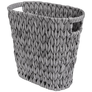 image:imageGRANNY SAYS Wicker Trash Can Waterproof Bathroom Trash Can Wicker Waste Basket for Bathroom Decorative Boho Waste Basket for Bedroom Office 15 Liters4 GallonsGray