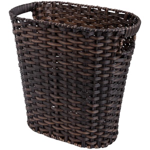 image:imageGRANNY SAYS Wicker Trash Can Waterproof Bathroom Trash Can Wicker Waste Basket for Bathroom Decorative Boho Waste Basket for Bedroom Office 15 Liters4 GallonsDark Brown