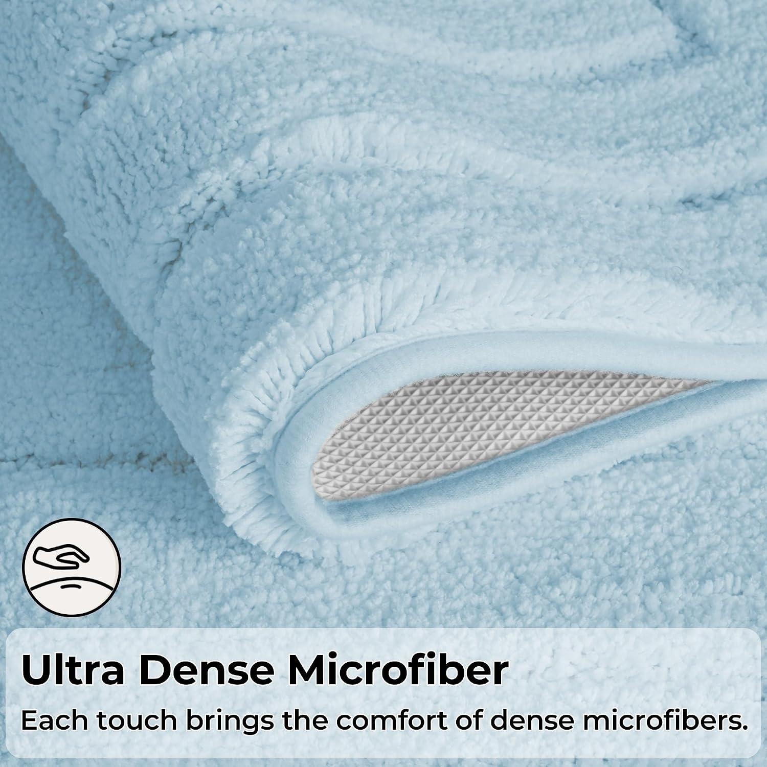image:imageGRANNY SAYS Bathroom Rugs Sets 2 PieceSoft Bath Mats for Bathroom Bath Rugs Non Slip Washable Absorbent Bath Rug for Tub Shower and Toilet Gray 20 x 32 16 x 24Baby Blue
