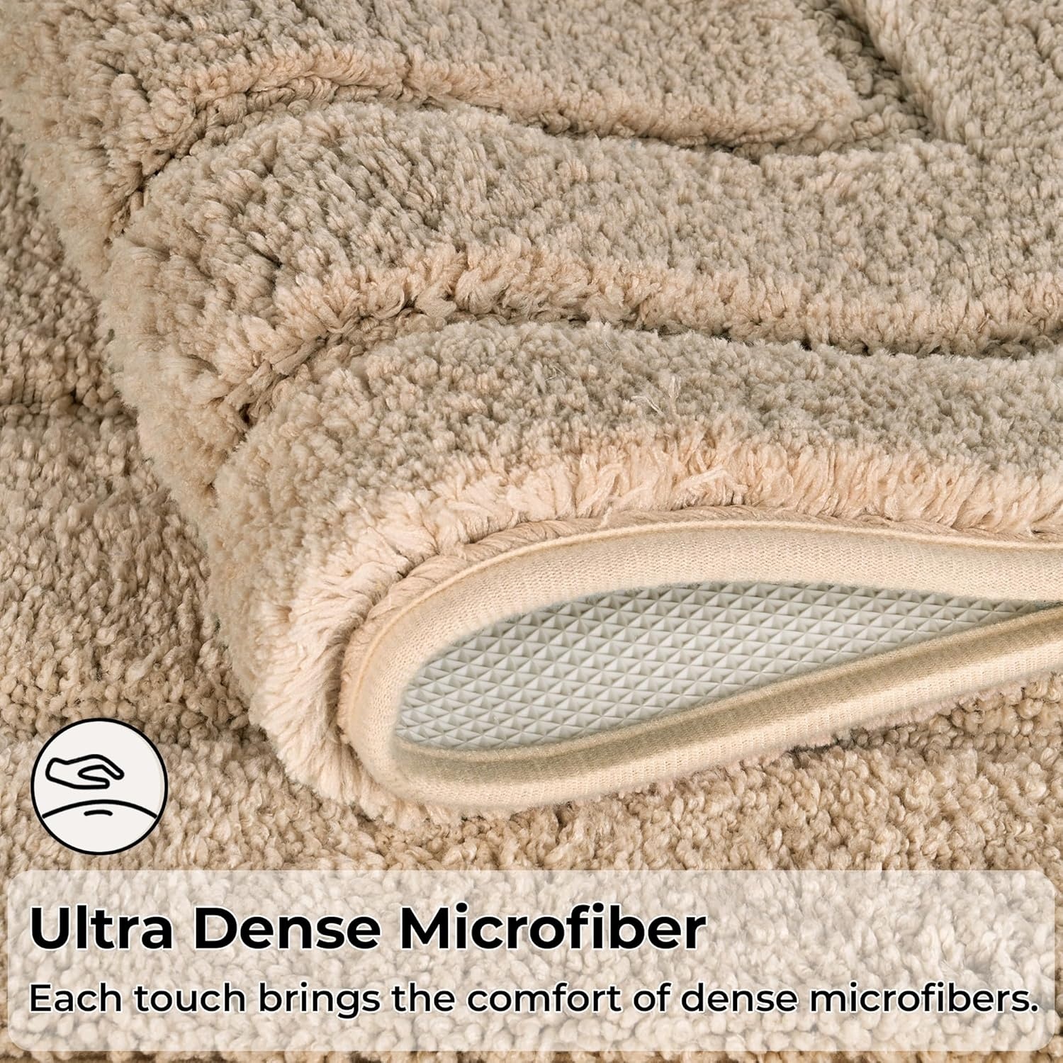 image:imageGRANNY SAYS Bathroom Rugs Sets 2 PieceSoft Bath Mats for Bathroom Bath Rugs Non Slip Washable Absorbent Bath Rug for Tub Shower and Toilet Gray 20 x 32 16 x 24Khaki