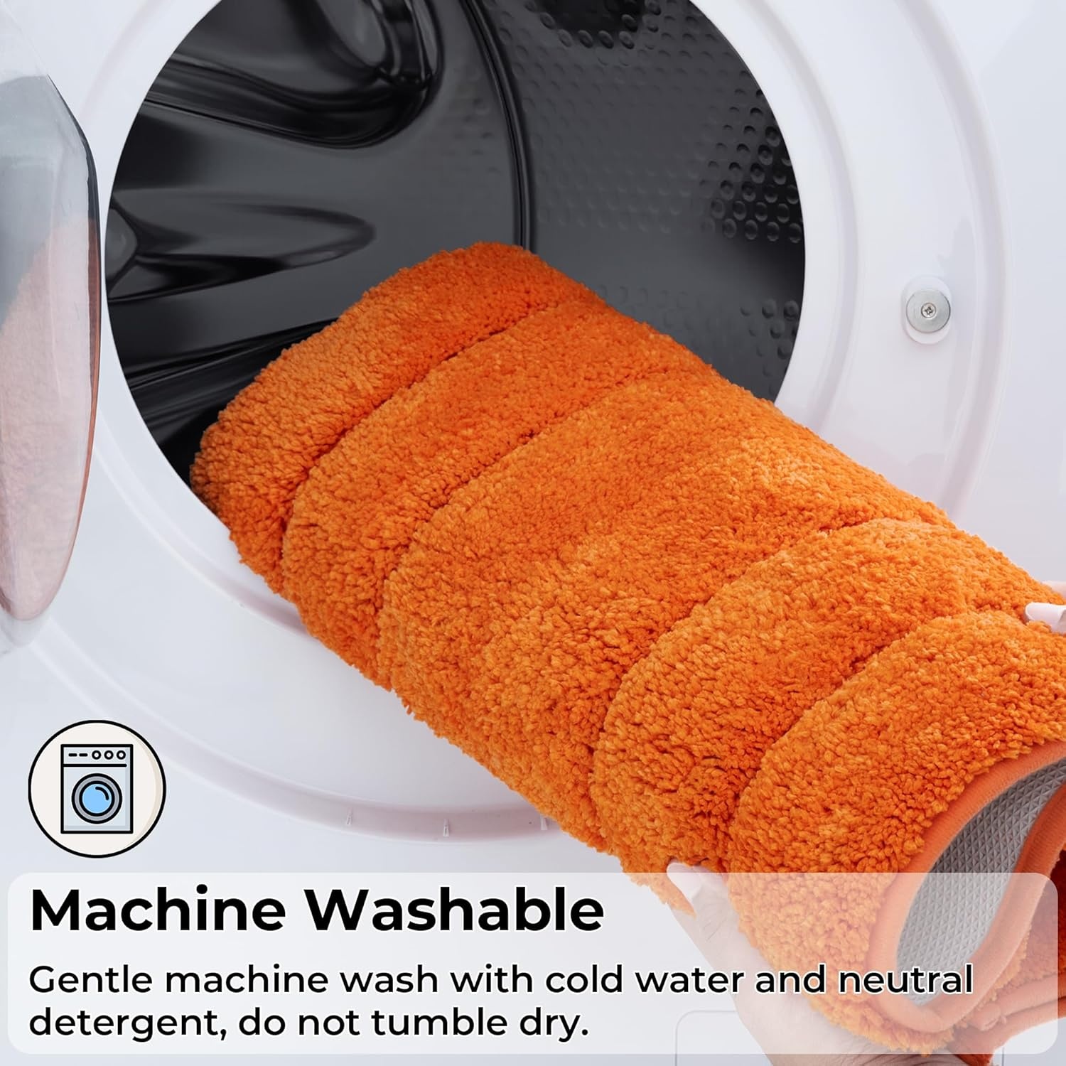 image:imageGRANNY SAYS Bathroom Rugs Sets 2 PieceSoft Bath Mats for Bathroom Bath Rugs Non Slip Washable Absorbent Bath Rug for Tub Shower and Toilet Gray 20 x 32 16 x 24Orange