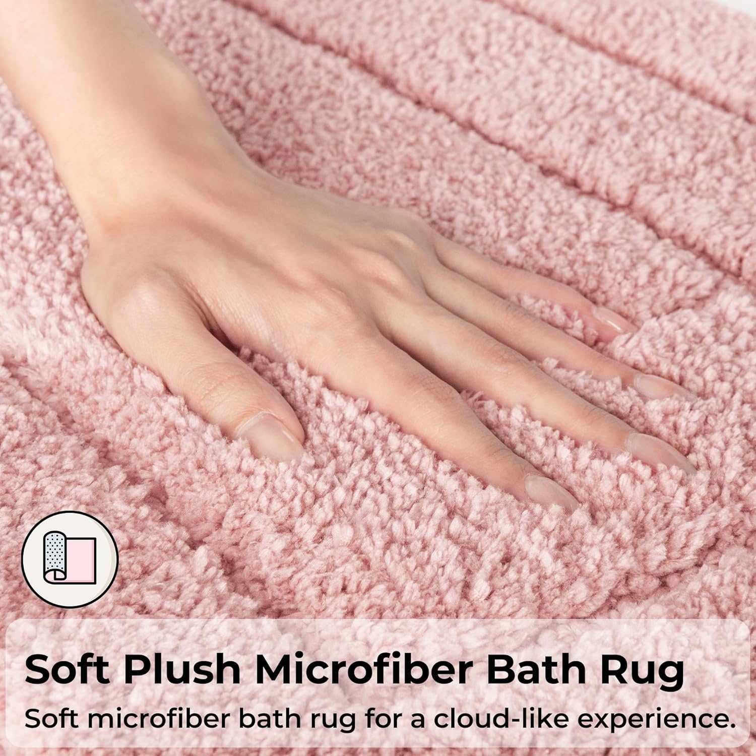 image:imageGRANNY SAYS Bathroom Rugs Sets 2 PieceSoft Bath Mats for Bathroom Bath Rugs Non Slip Washable Absorbent Bath Rug for Tub Shower and Toilet Gray 20 x 32 16 x 24Pink