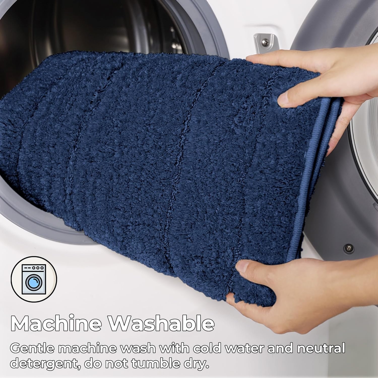 image:imageGRANNY SAYS Bathroom Rugs Sets 2 PieceSoft Bath Mats for Bathroom Bath Rugs Non Slip Washable Absorbent Bath Rug for Tub Shower and Toilet Gray 20 x 32 16 x 24Deep Blue
