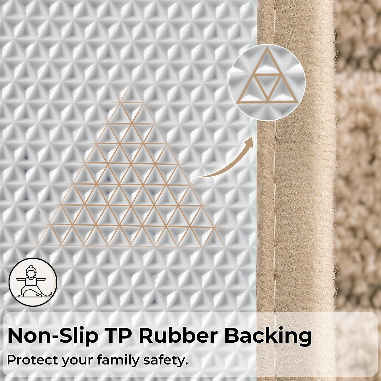 image:imageGRANNY SAYS Bathroom Rugs Sets 2 PieceSoft Bath Mats for Bathroom Bath Rugs Non Slip Washable Absorbent Bath Rug for Tub Shower and Toilet Gray 20 x 32 16 x 24Khaki