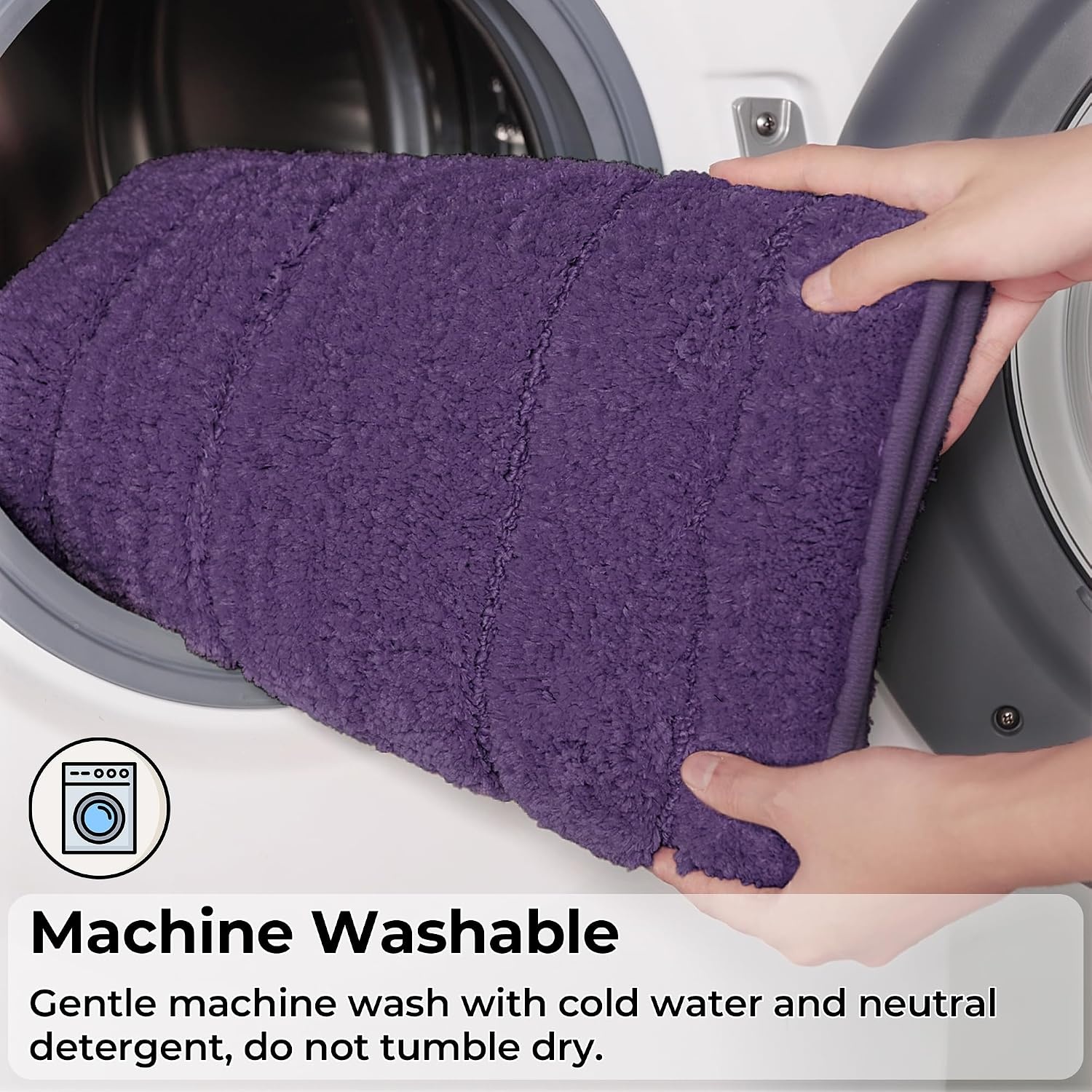 image:imageGRANNY SAYS Bathroom Rugs Sets 2 PieceSoft Bath Mats for Bathroom Bath Rugs Non Slip Washable Absorbent Bath Rug for Tub Shower and Toilet Gray 20 x 32 16 x 24Purple