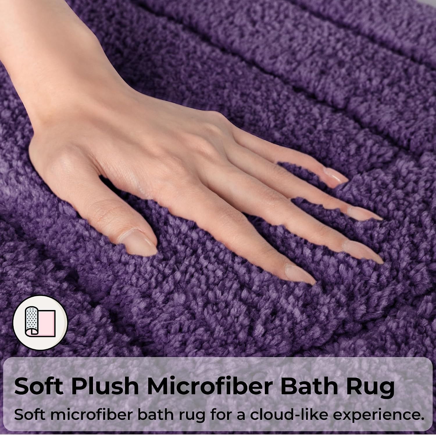 image:imageGRANNY SAYS Bathroom Rugs Sets 2 PieceSoft Bath Mats for Bathroom Bath Rugs Non Slip Washable Absorbent Bath Rug for Tub Shower and Toilet Gray 20 x 32 16 x 24Purple