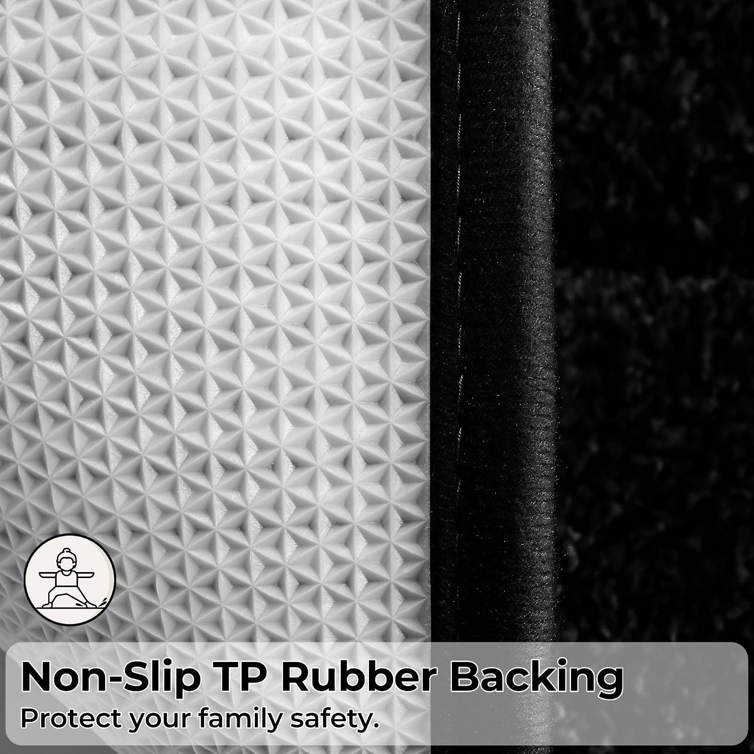 image:imageGRANNY SAYS Bathroom Rugs Sets 2 PieceSoft Bath Mats for Bathroom Bath Rugs Non Slip Washable Absorbent Bath Rug for Tub Shower and Toilet Gray 20 x 32 16 x 24Black